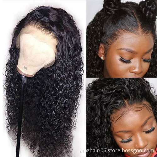 Kinky Curly Raw Indian Virgin Human Hair 360 Hd Swiss Lace Frontal Wig Cheap Transparent Full Lace Front Wig Natural Human Hair
